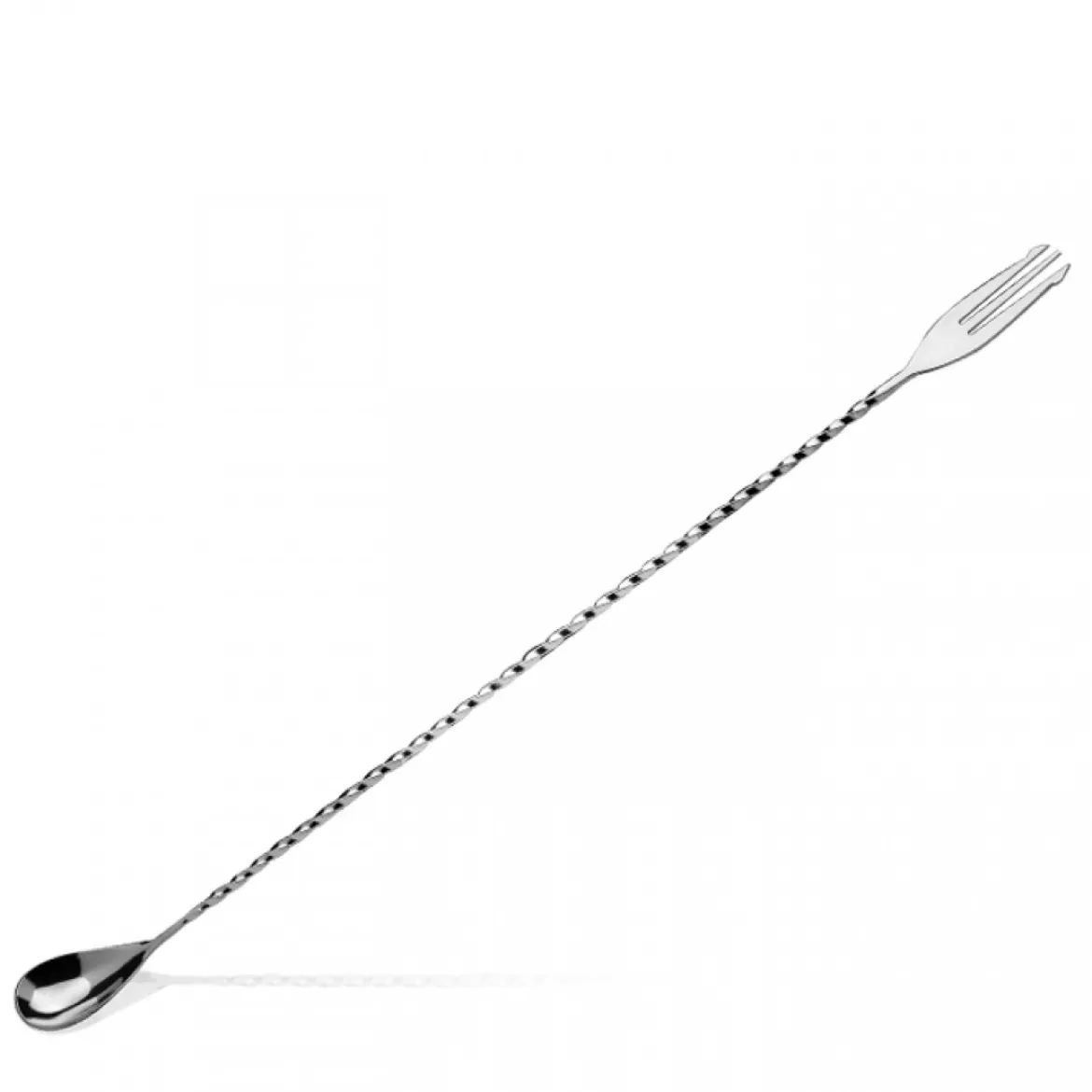 Barlöffel Dreizack | 40 cm - Silber