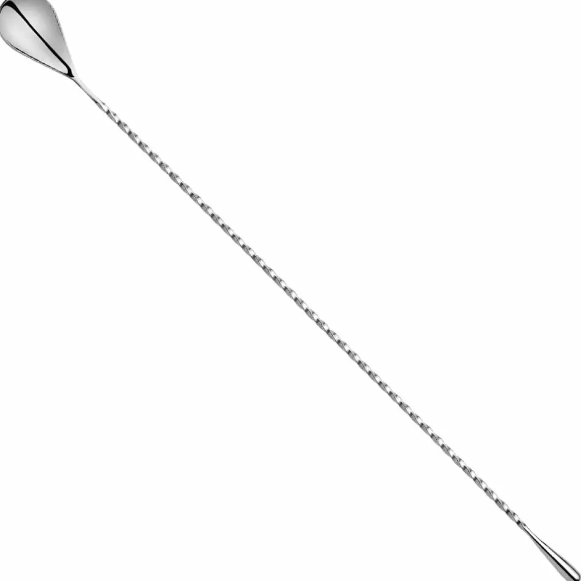 Barlöffel Tropfenform | 40 cm - Silber
