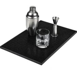 Barmatte Gummi stabil | Schwarz - 45x30 cm