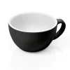 Cappuccino Tasse groß - Italia Black | Schwarz - 280 ml (6 Stk)