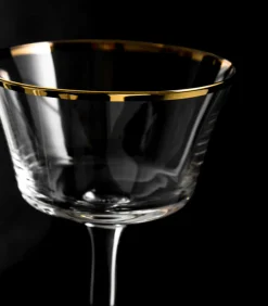 Cocktailglas Retro Fizz | Goldrand - 200 ml