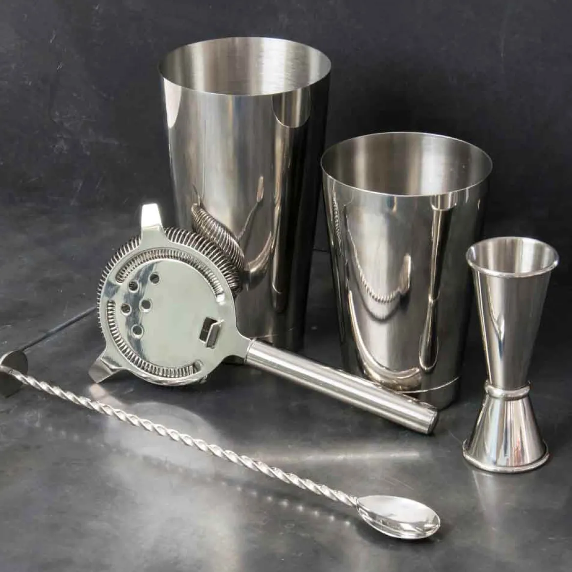 Cocktailset 5-teilig - Geschenkbox | Silber