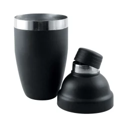 Cocktailshaker dreiteilig | 500 ml - Matt Schwarz