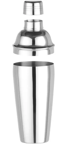 Cocktail-Shaker Edelstahl | 3teilig - 0,75l - Silber