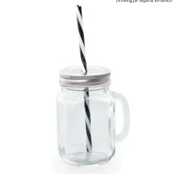 Deckel mit Trinkhalm - für Drinking Jar (6 Stk)