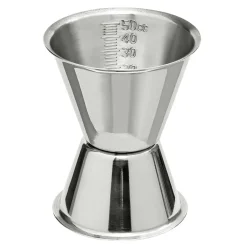 Doppelmessbecher mit Skalierung | 30/50 ml - Silber