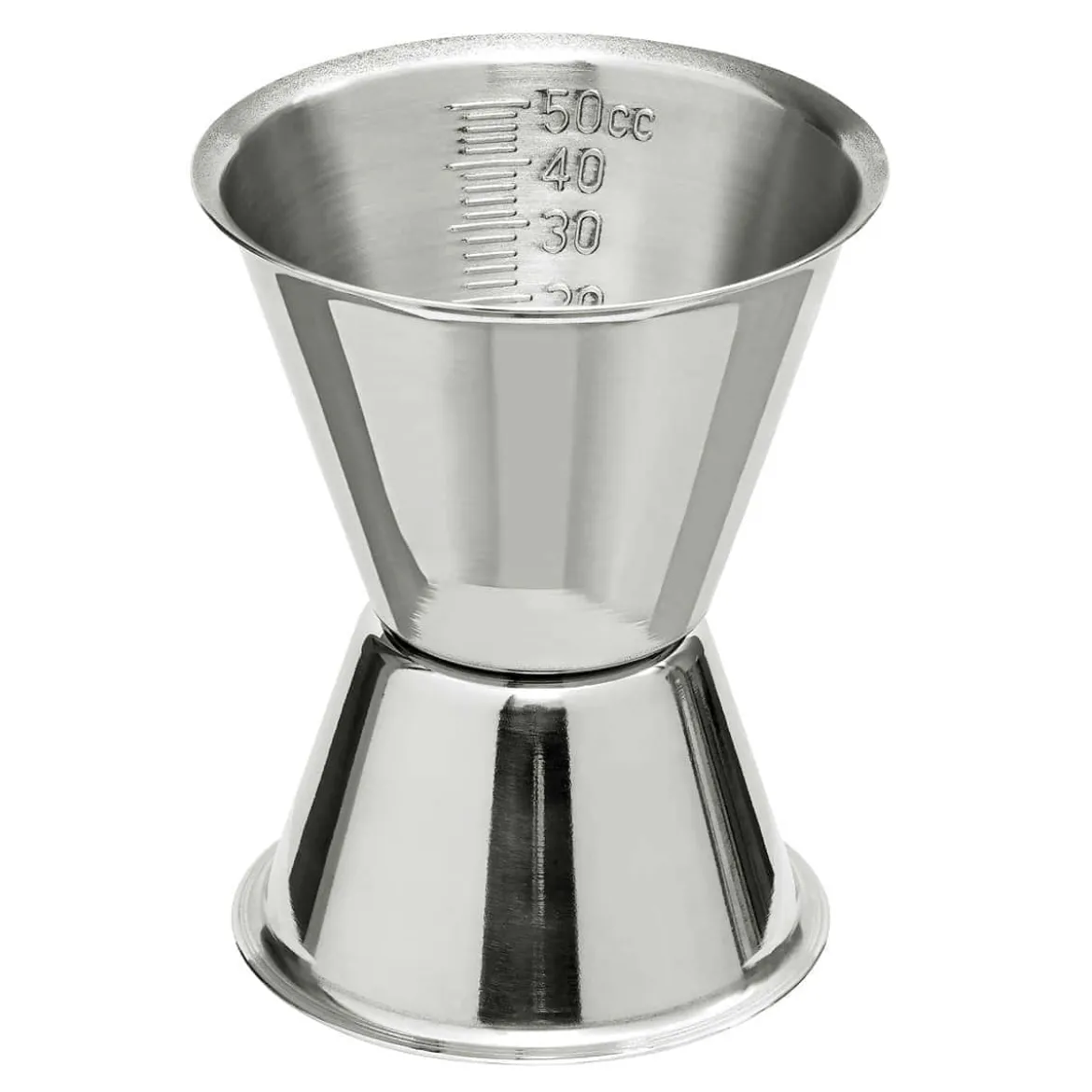 Doppelmessbecher mit Skalierung | 30/50 ml - Silber