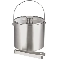 Eiseimer-Set mit Zange & Glasdeckel | 3 L