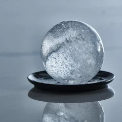 Eiswürfelform mit Deckel – Platin Silikon – große Kugeln | 2 x 6 cm