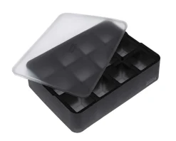 Eiswürfelform mit Deckel – Platin Silikon – Lurch | 12 x 4 cm