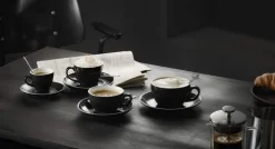 Espresso Untertasse - Italia Black | Schwarz - Ø 12,5 cm (6 Stk)
