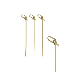 Fingerfood-Spieße "Knoten" | Natur - 6 cm - Papstar Pure (6 x 250 Stk)