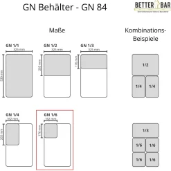 GN 1/6 Deckel - Polypropylen - GN 84