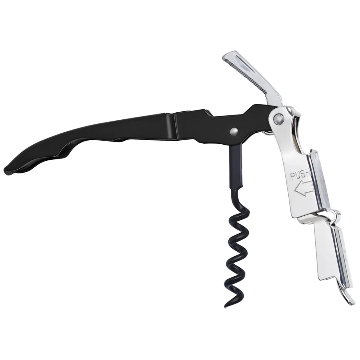 Kellnermesser mit 2-stufigem Hebel | Schwarz