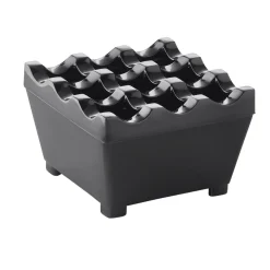 Windaschenbecher schwer | stapelbar - schwarz - 7,5 cm